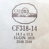 Elgin 3016 CF318-14 montre Cristal pour les pièces et réparation