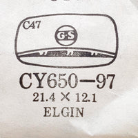 Elgin Cy650-97 Uhr Kristall für Teile & Reparaturen