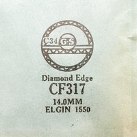 Elgin 1550 CF317 Uhr Kristall für Teile & Reparaturen