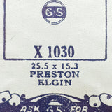 Elgin X 1030 Uhr Kristall für Teile & Reparaturen