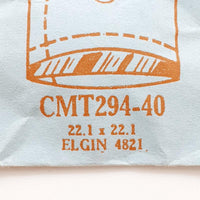 Elgin 4821 CMT294-40 Crystal di orologio per parti e riparazioni