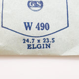 Elgin W 490 reloj Cristal para piezas y reparación