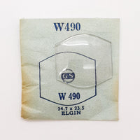 Elgin W 490 Watch Crystal للأجزاء والإصلاح
