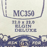 Elgin Deluxe MC350 Uhr Kristall für Teile & Reparaturen