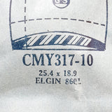 Elgin 8601 CMY317-10 Watch Crystal for Parts & Repair