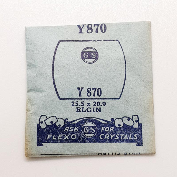 Elgin Y 870 Uhr Kristall für Teile & Reparaturen