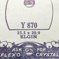 Elgin Y 870 Crystal di orologio per parti e riparazioni