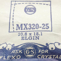 Elgin MX320-25 Uhr Kristall für Teile & Reparaturen