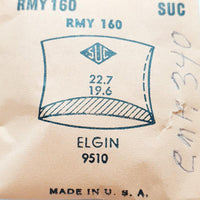 Elgin 9510 RMY 160 Uhr Kristall für Teile & Reparaturen