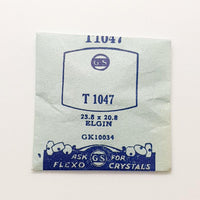 Elgin GK10034 T 1047 Uhr Kristall für Teile & Reparaturen