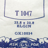 Elgin GK10034 T 1047 Uhr Kristall für Teile & Reparaturen