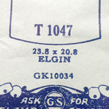 Elgin GK10034 T 1047 montre Cristal pour les pièces et réparation
