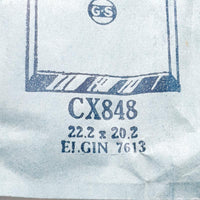 Elgin 7613 CX848 Uhr Kristall für Teile & Reparaturen