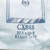 Elgin 7613 CX848 Crystal di orologio per parti e riparazioni