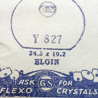 Elgin Y 827 Watch Crystal for Parts & Repair