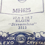 Elgin 3515 MH625 Crystal di orologio per parti e riparazioni