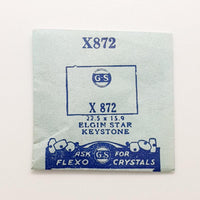 Elgin STAR KEYSTONE X872 Watch Crystal for Parts & Repair