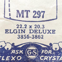 Elgin 3856-3862 MT297 Watch Crystal for Parts & Repair