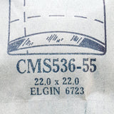 Elgin 6723 CMS536-55 Watch Crystal للأجزاء والإصلاح