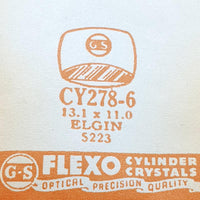 Elgin 5223 CY278-6 Crystal di orologio per parti e riparazioni