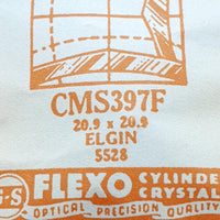 Elgin 5528 CMS397F Crystal di orologio per parti e riparazioni