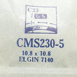 Elgin 7140 CMS230-5 Crystal di orologio per parti e riparazioni