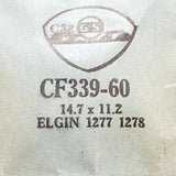 Elgin 1277 1278 CF339-60 Uhr Kristall für Teile & Reparaturen
