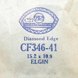 Elgin Diamond Edge CF346-41 Watch Crystal for Parts & Repair