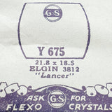 Elgin "Lancer" 3812 Y675 Watch Crystal for Parts & Repair