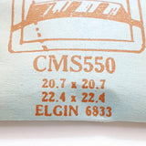 Elgin 6833 CMS550 Crystal di orologio per parti e riparazioni