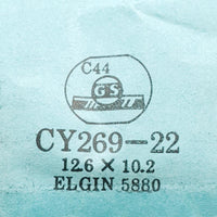 Elgin 5880 CY269-22 Uhr Kristall für Teile & Reparaturen
