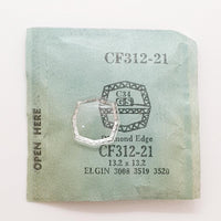 Elgin Diamantkante 3008 3519 3520 CF312-21 Uhr Kristall für Teile & Reparaturen