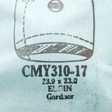 Elgin Gardner CMY310-17 montre Cristal pour les pièces et réparation
