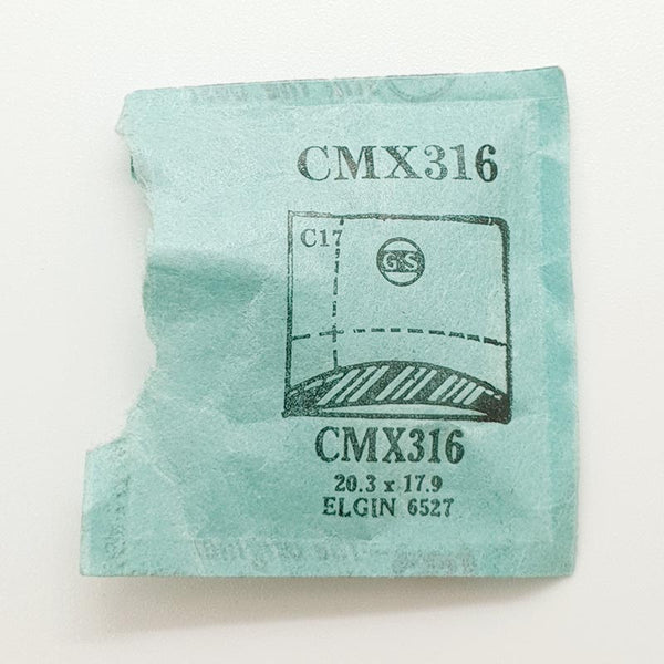 Elgin 6527 CMX316 Watch Crystal for Parts & Repair