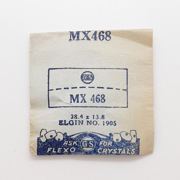 Elgin 1905 MX468 Uhr Kristall für Teile & Reparaturen