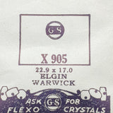 Elgin Warwick X905 Watch Crystal for Parts & Repair