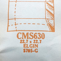 Elgin 5705-G CMS630 Crystal di orologio per parti e riparazioni