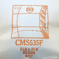 Elgin 6727 CMS535F Watch Crystal للأجزاء والإصلاح