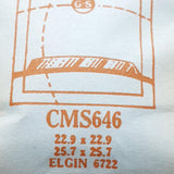 Elgin 6722 CMS646 Watch Crystal for Parts & Repair
