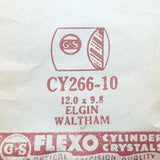 Elgin Waltham Cy266-10 Uhr Kristall für Teile & Reparaturen