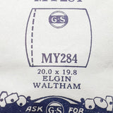 Elgin Waltham my284 مشاهدة كريستال للأجزاء والإصلاح
