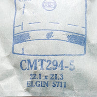 Elgin 5711 CMT294-5 Uhr Kristall für Teile & Reparaturen