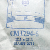 Elgin 5711 CMT294-5 Crystal di orologio per parti e riparazioni