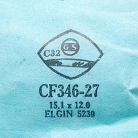 Elgin 5230 CF346-27 Uhr Kristall für Teile & Reparaturen