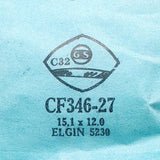 Elgin 5230 CF346-27 Uhr Kristall für Teile & Reparaturen