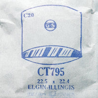 Elgin-Illinois CT795 Crystal di orologio per parti e riparazioni