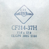Elgin 3005 5166 CF314-37H Watch Crystal for parts & Repair