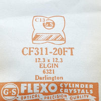 Elgin Darlington 6321 CF311-20ft Uhr Kristall für Teile & Reparaturen