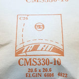 Elgin 6808 4822 CMS330-10 Crystal di orologio per parti e riparazioni