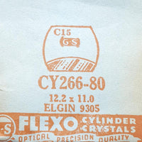 Elgin 9305 Cy266-80 Crystal di orologio per parti e riparazioni